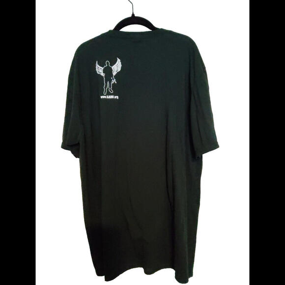 DJG MF Black T-Shirt America Logo Back Print Angel Website Men's XL - Picture 3 of 5